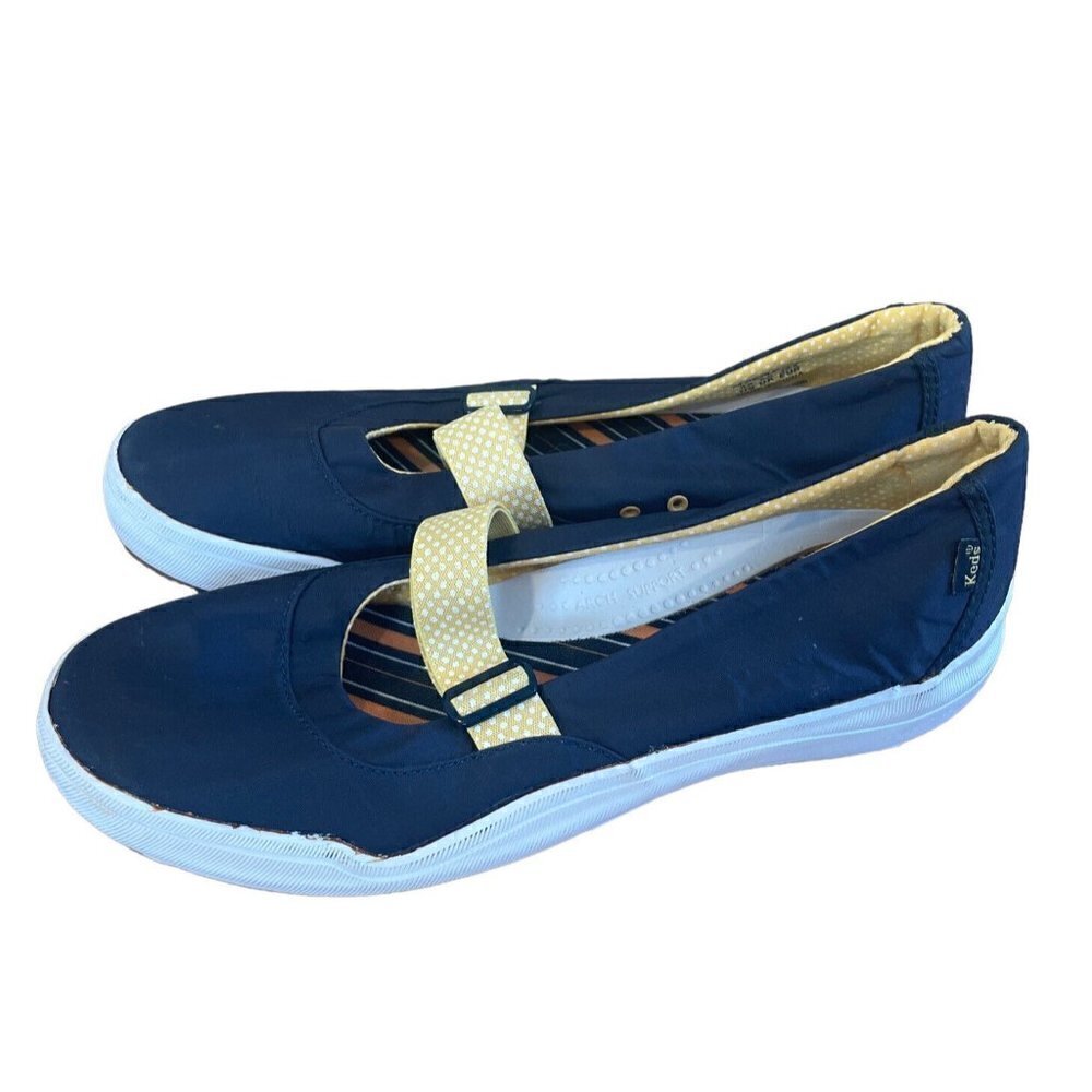 Keds Shoes Sz 8.5 Mary Jane Fashion Sneaker Hampton Sport Athletic Blue White